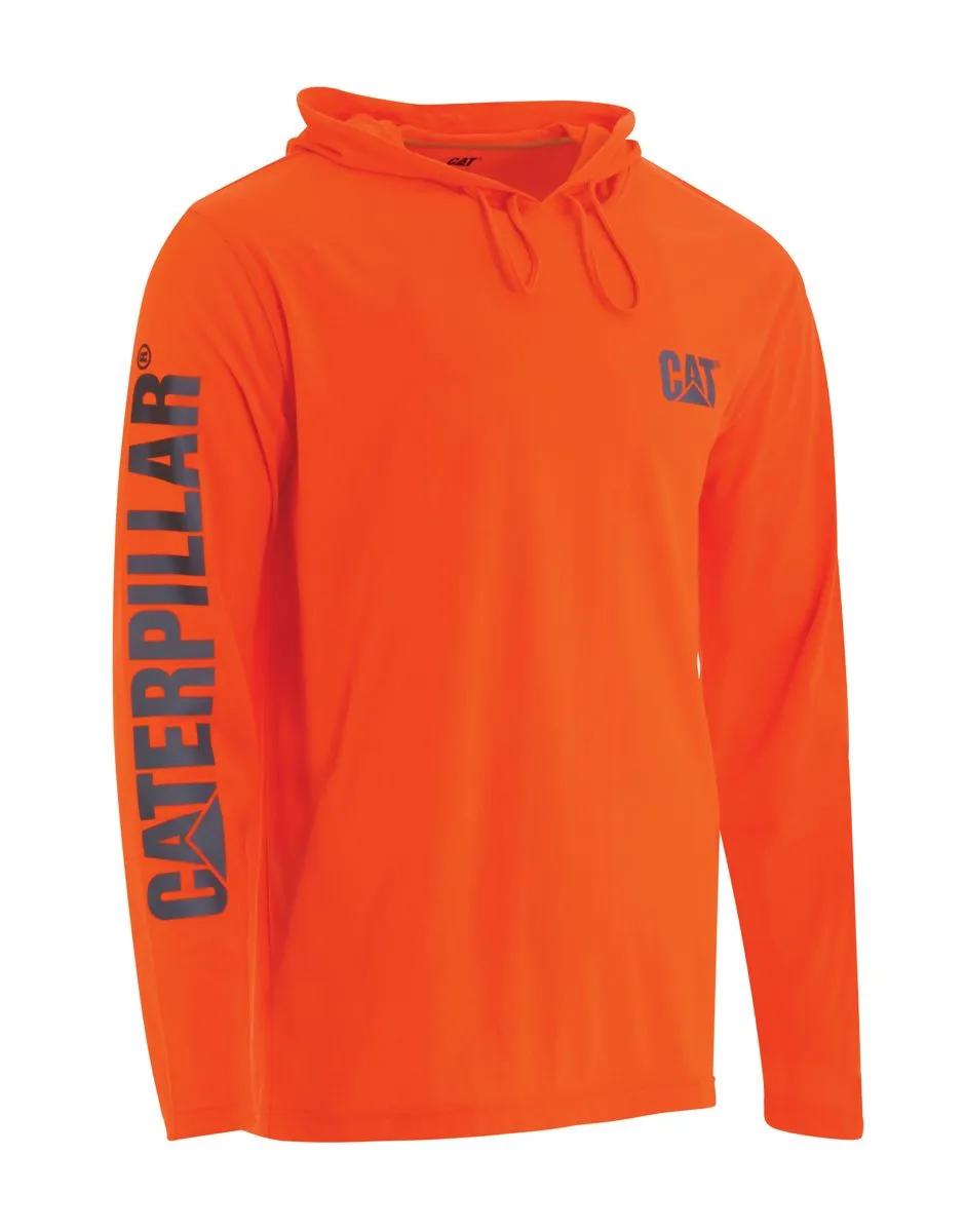 T-shirt lungo maniche con cappuccio HiVis per uomo